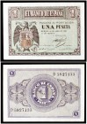 1938. Burgos. 1 peseta. (Ed. D28a) (Ed. 428a) (Filabo 230a) (Pick 108a). 30 de abril. Serie D. S/C-.