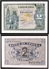 1938. Burgos. 2 pesetas. (Ed. D30a) (Ed. 429a) (Filabo 231a) (Pick 109a). 30 de abril. Serie D. S/C-.