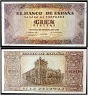 1938. Burgos. 100 pesetas. (Ed. D33a) (Ed. 432a) (Filabo 234a) (Pick 113a). 20 de mayo. Serie C. S/C-.