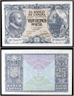 1940. 25 pesetas. (Ed. D37a) (Ed. 436a) (Filabo 246a) (Pick 116a). 9 de enero, Juan de Herrera. Serie B. S/C-.