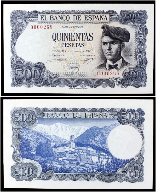 1971. 500 pesetas. (Ed. D74) (Ed. 473) (Filabo 283) (Pick 153a). 23 de julio, Ve...
