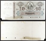 18... Banco Español de la Habana. 10 pesos. (Ed. CU15m) (Ed. 15M) (Filabo 14CUm) (Pick 20 var). SPECIMEN en negro, sin firmas, ni números y matriz lat...