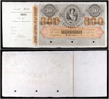 18... Banco Español de la Habana. 300 pesos. (Ed. CU19m) (Ed. 19M) (Filabo 19CU, mismo ejemplar) (Pick 24 dice "requiere confirmación"). Muestra sin f...