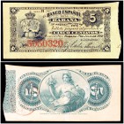 1872. Banco Español de la Habana. 5 centavos. (Ed. CU38) (Ed. 41) (Filabo 38CU) (Pick. 29a). 1 de julio. Serie A. MBC-.