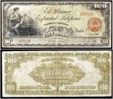 1908. Banco Español Filipino. 100 pesos. (Ed. F27) (Ed. 27) (Filabo 26FL) (Pick. 5). 1 de enero Raro. MBC-.