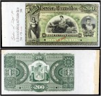 1894-1897. Banco Español de Puerto Rico. 200 pesos. (Ed. PR18m, mismo ejemplar) (Ed. 23M, mismo ejemplar) (Filabo 12PR) (Pick 31). Busto de la Regenta...