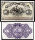 (1901-1904). Banco de Puerto Rico. 200 pesos / 200 dólares. (Ed. PR25m var, mismo ejemplar) (Ed. 30M var, mismo ejemplar) (Filabo 30PR var) (Pick 46)....