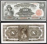 1909. Banco de Puerto Rico. 10 dólares. (Ed. PR27m, mismo ejemplar) (Ed. 32M, mismo ejemplar) (Filabo 33PR) (Pick 48). 1 de julio, Juan Ponce de León....