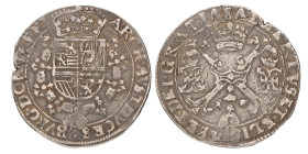Kwart Patagon. Henegouwen. Tournai. Albert & Isabella. Z.J. (1588 - 1621). Zeer Fraai.