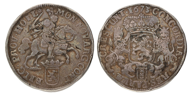 Dukaton of zilveren rijder - PIEDFORT. Amsterdam. 1672. Fraai / Zeer Fraai.
CNM...
