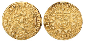 Gouden Rijdergulden. Gelderland. Karel van Egmond. Z.j. (1492 - 1538). Zeer Fraai.