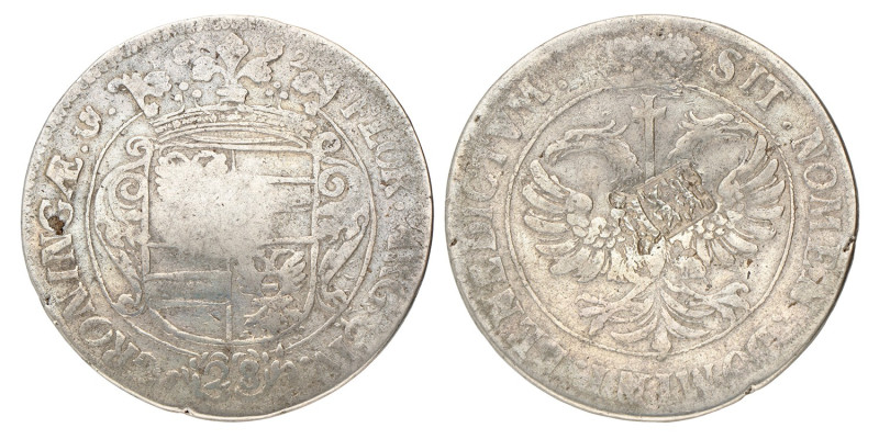 Florijn van 28 Stuiver - Met Friese klop. Groningen. 1690. Zeer Fraai.
Delmonte...