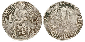 Leeuwendaalder. Kampen. 1647. Zeer Fraai +.