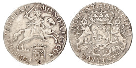 Dukaton of zilveren rijder. Utrecht. 1784. Zeer Fraai +.