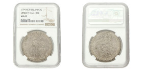 3 gulden - Generaliteits. Utrecht. 1794. MS 63.
