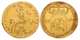 Gouden rijder van 14 gulden. West-Friesland. 1763. Zeer Fraai +.