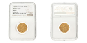 Gouden dukaat - Hongaars type. West-Friesland. 1604. AU 55.