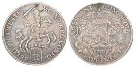 Dukaton of zilveren rijder. West-Friesland. 1780. Zeer Fraai.