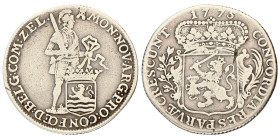 Kwart zilveren dukaat. Zeeland. 1775. Fraai +.