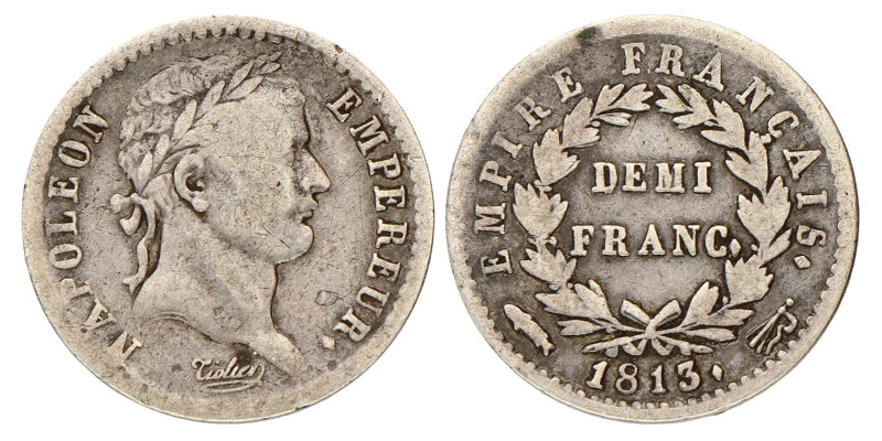 ½ Franc. Napoleon. 1813. Fraai / Zeer Fraai.
Sch. 172. 2,4 g.