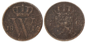 ½ Cent. Willem I. 1819 U. Fraai +.