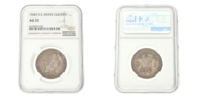 1 Gulden. Nederlands-Indië. Willem I. 1840. AU 55.