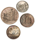 France. 1843 - 1902. Lot (4) Marriage tokens.