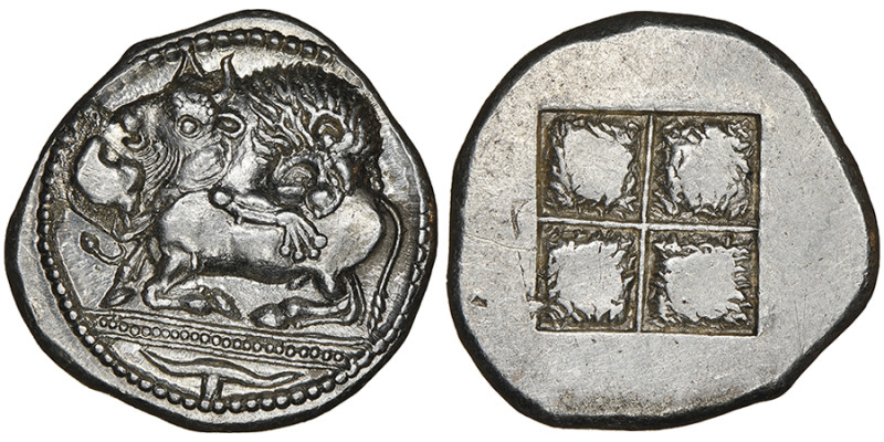 ROYAUME DE MACEDONIE
Acanthus 525-470 avant J.-C.
Tétradrachme, 480-470 avant J....