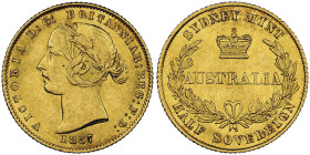 Victoria 1837-1901 Half Sovereign, Sydney, 1857, AU 4 g.
Ref : Marsh 382, KM#3, Fr. 10a
Conservation : NGC MS 63. TOP POP