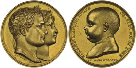 Premier Empire 1804-1814
Médaille en or Naissance du Roi de Rome, Paris, 1811, AU 31.83 g. 32 mm par Andrieu
Ref : Bramsen 1100, Julius 2432, Turricch...