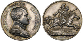 Premier Empire 1804-1814
Médaille, Bataille de Lützen, 1813, Denon/Brenet, AG 41 mm
Avers : Buste en uniforme à d. Au-dessus, une couronne de laurier....