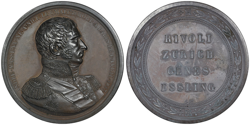 Louis XVIII 1815-1824
Médaille en bronze Maréchal Masséna 1755-1817, Paris, daté...