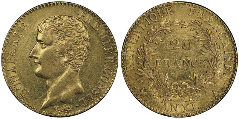Collection d'un Amateur de 20 francs en or
Premier Consul 1799-1804
20 Francs, P...