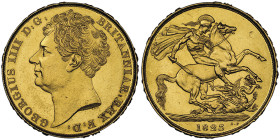 George IV 1820-1830
2 Pounds 1823, London, AU
Ref : S. 3798, Fr. 375
Conservation : Superbe