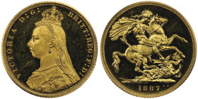 Victoria 1837-1901
Proof Sovereign , 1887, Jubilee Head AU 7.98 g. 
Ref : S.3866B, KM#767
Conservation : NGC PROOF 63 ULTRA CAMEO