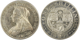 Victoria 1837-1901
Proof Shilling, 1893 , AG
Ref : S. 3940
Conservation : PCGS PROOF 66 CAMEO. Flan bruni
