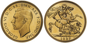 George VI 1936-1952
2 Pounds 1937, AU 15,98 g. 
Ref : Fr. 409, KM#860 
Conservation : NGC PROOF 65