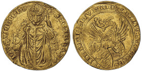MILANO
Luchino e Giovanni Visconti, Signori di Milano 1339-1349
Fiorino, ND, AU 3.44 g.
Avers : LVCHINVS VICECOES rose MEDIOLANVM Revers : IOhS VICECO...