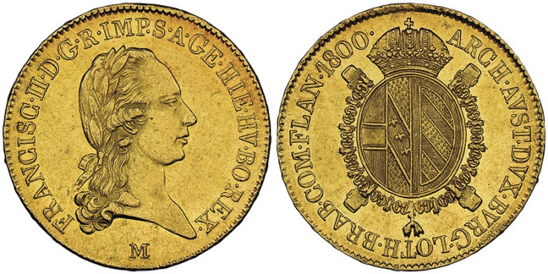 Francesco II d'Asburgo Lorena 1792-1800
Sovrana, 1800 M, AU 11.10 g. Ref : MIR 4...