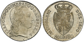 Francesco II d'Asburgo Lorena 1792-1800
30 Soldi, 1800M, AG
Ref : MIR 473/2, Crippa 1b, CNI 23
Conservation : NGC MS 64. FDC. Top Pop: le plus beau co...