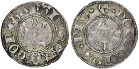 PESARO 
Costanzo I Sforza 1473-1483
Bolognino, AG 0.71 g.
Ref : Biaggi 1888
Conservation : NGC AU 55. Superbe