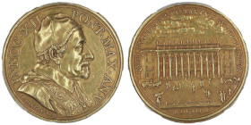 Innocenzo XII 1691-1700
Médaille en or, 1696, AN V, AU 21 g., 34 mm opus Giovanni Hamerani
Avers : INNOC XII PONT MAX AN V
Revers : QVAES TVS MAGNVS P...