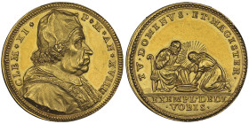 Clemente XI 1700-1721
Médaille en or, Roma, 1712, AU 16.82 g. 31 mm opus Ermenegildo Hamerani
Avers : A XII. CLEMENS XI P M AN XIII, Buste à droite
Re...