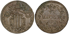 Benedetto XIV 1740 - 1758
Baiocco, Gubbio, 1755, AE
Ref : MIR 2654/51, CNI 97, Munt 453 I, Berm 2835 Conservation : NGC MS 61 BN. Top Pop. Superbe exe...