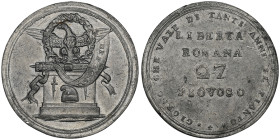 Repubblica Romana 1795-1799
Module d'un scudo, pour la proclamation de la République romaine An VII (1799), Rome, plomb 21.95 g. tranche lisse.
Ref : ...