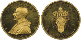 Paolo VI 1963-1978
Medaglia 1963, AN I, AU 58.05 g. 44 mm Opus : P. Giampaoli
Ref : Rinaldi 156. Bartolotti E 963 Conservation : NGC PROOF 64 ULTRA CA...