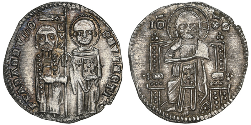 Francesco Dandolo 1328-1339
Grosso, AG 2.20 g.
Ref : Paolucci 2
Conservation : N...