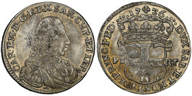 Carlo Emanuele III, Primo Periodo 1730-1755
5 Soldi, I tipo, Torino, 1736, Mi 4.44 g.
Ref : Cud. 1044g, MIR 934, Biaggi 799g Conservation : NGC MS 62....