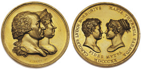 Vittorio Emanuele I 1802-1821
Medaglia in oro per le Nozze di Carlo-Luigi di Borbone e Maria Teresa di Savoia, Torino, 1820, AU 51.88 g. 40 mm opus A....