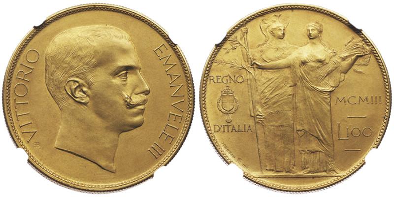 Vittorio Emanuele III 1900-1946
100 Lire PROVA (Pattern), Stabilimento Johnson, ...